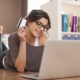 Woman doing online shopping